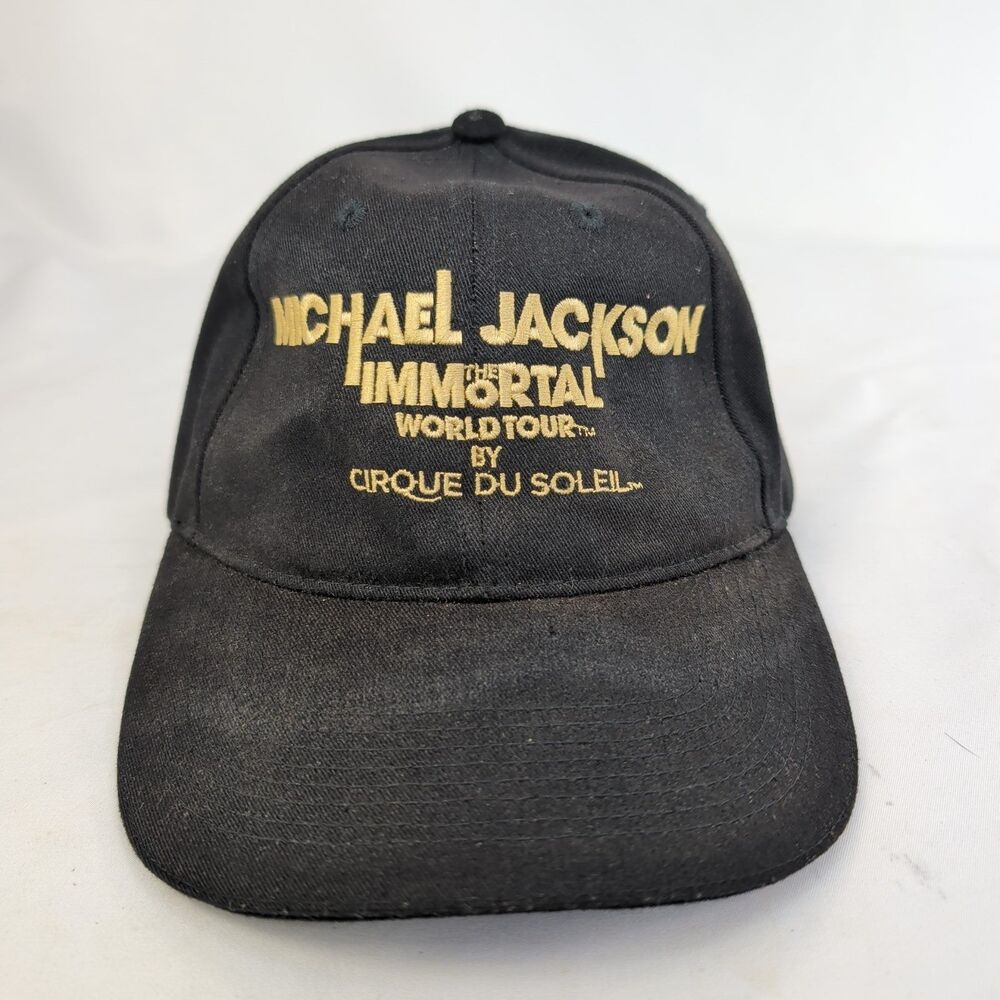 Michael Jackson The Immortal World Tour Cirque du Soleil Hat Cap Black Adjustabl